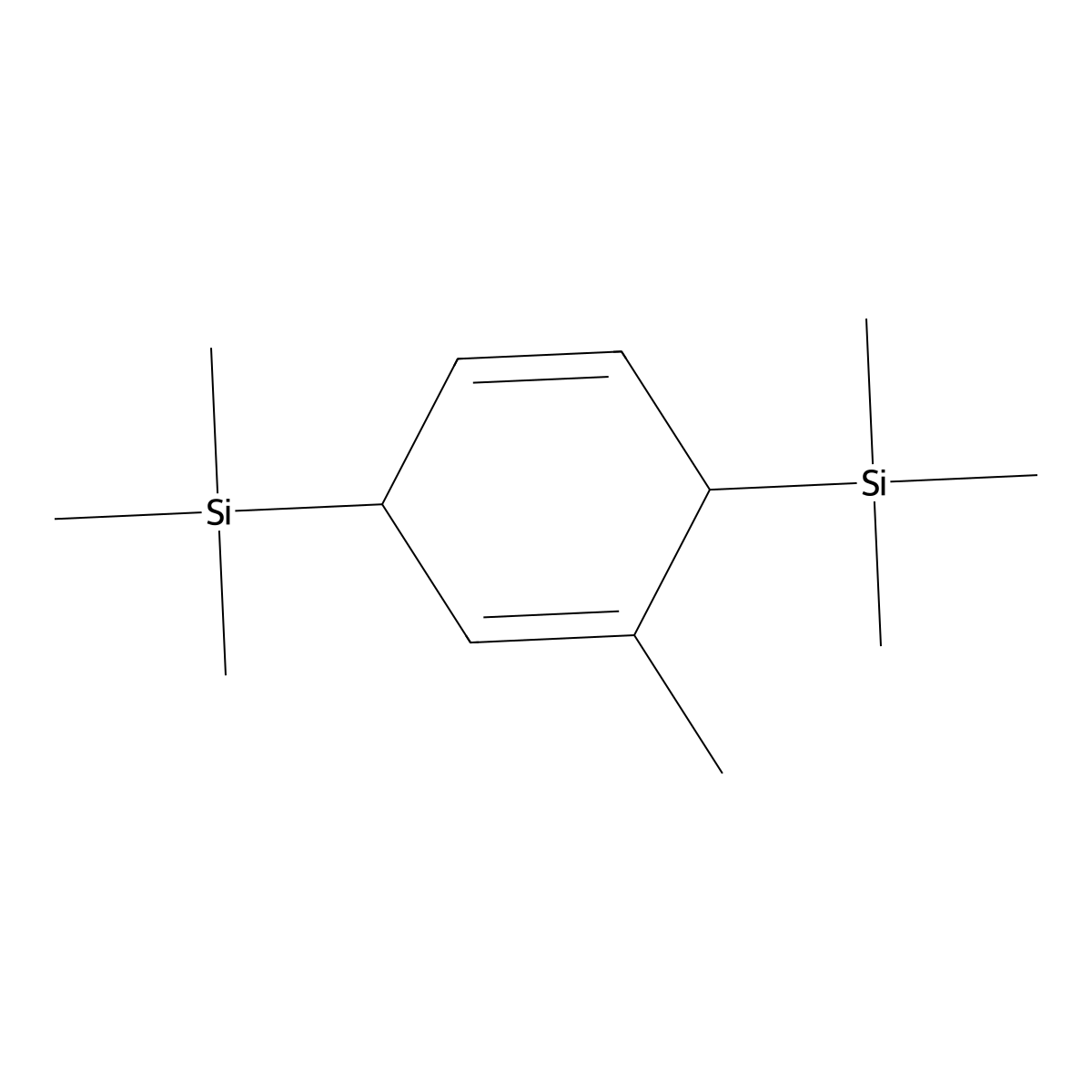 (2-Methylcyclohexa-2,5-diene-1,4-diyl)bis(trimethylsilane) molecular structure, CAS 18406-93-4