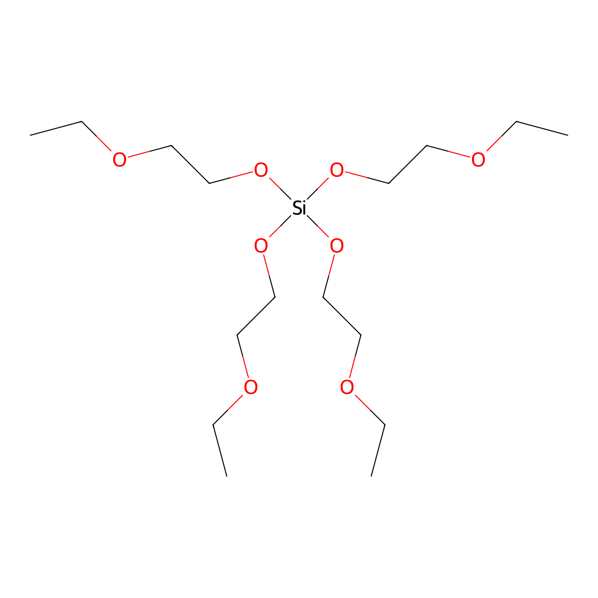 Silicic acid (H4SiO4), tetrakis(2-ethoxyethyl) ester molecular structure, CAS 18407-94-8