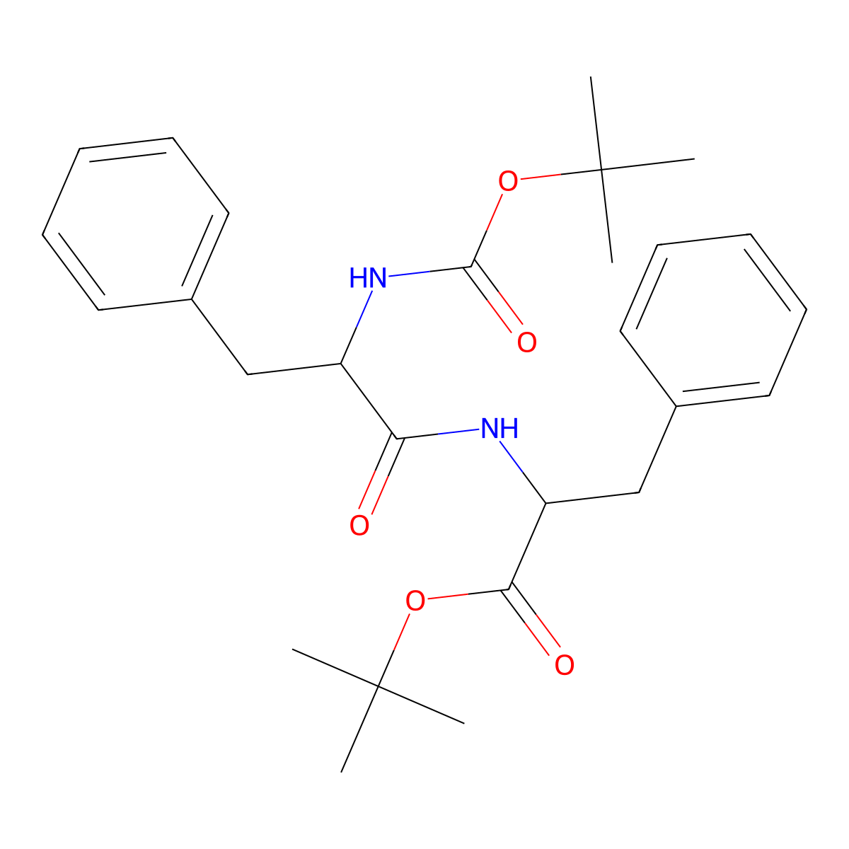 tert-butyl (2S)-2-[(2S)-2-{[(tert-butoxy)carbonyl]amino}-3-phenylpropanamido]-3-phenylpropanoate molecular structure, CAS 184089-34-7
