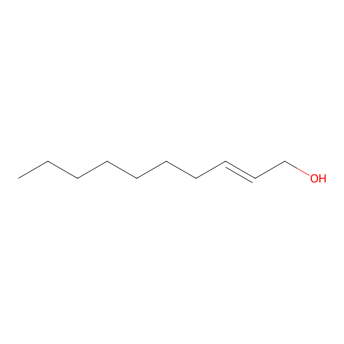 2-Decenol, (2E)- molecular structure, CAS 18409-18-2
