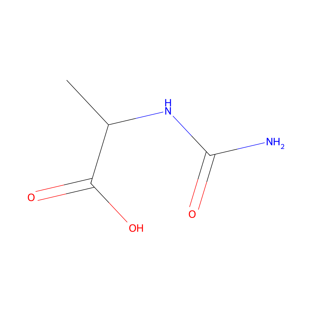 (2S)-2-(carbamoylamino)propanoic acid molecular structure, CAS 18409-49-9