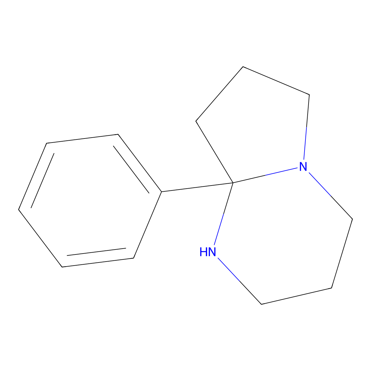 8a-Phenyloctahydropyrrolo[1,2-a]pyrimidine molecular structure, CAS 18409-72-8