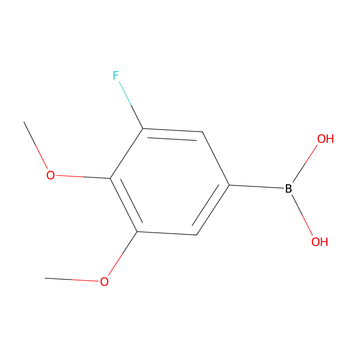 (3-Fluoro-4,5-dimethoxyphenyl)boronic acid molecular structure, CAS 1840935-37-6