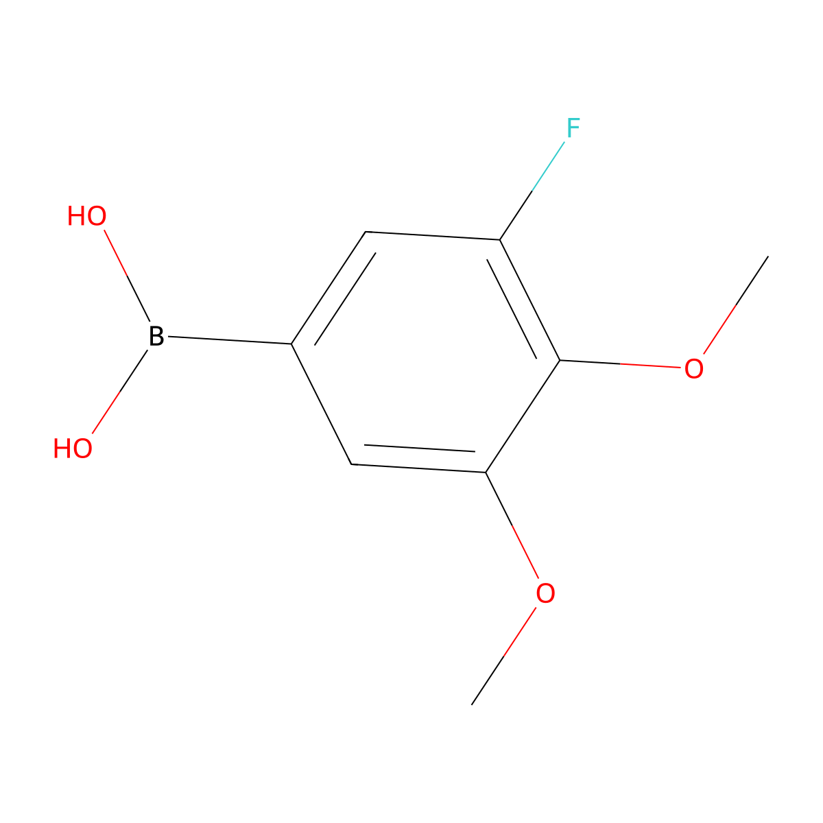 (3-Fluoro-4,5-dimethoxyphenyl)boronic acid molecular structure, CAS 1840935-37-6