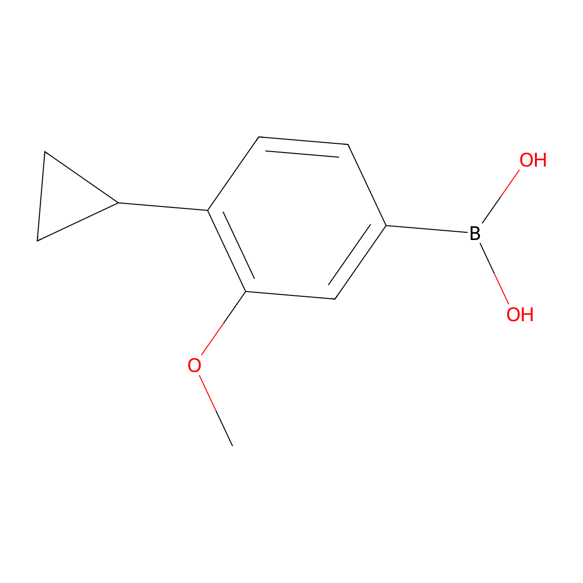 (4-Cyclopropyl-3-methoxyphenyl)boronic acid molecular structure, CAS 1840935-61-6