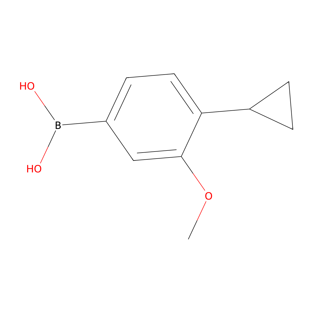 (4-Cyclopropyl-3-methoxyphenyl)boronic acid molecular structure, CAS 1840935-61-6