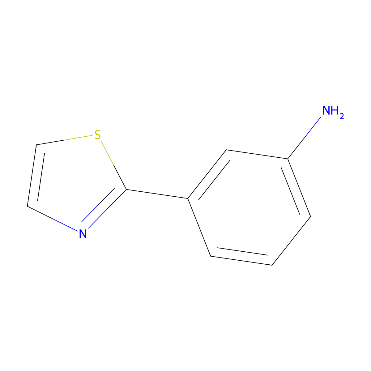 3-(1,3-Thiazol-2-yl)aniline molecular structure, CAS 184097-39-0