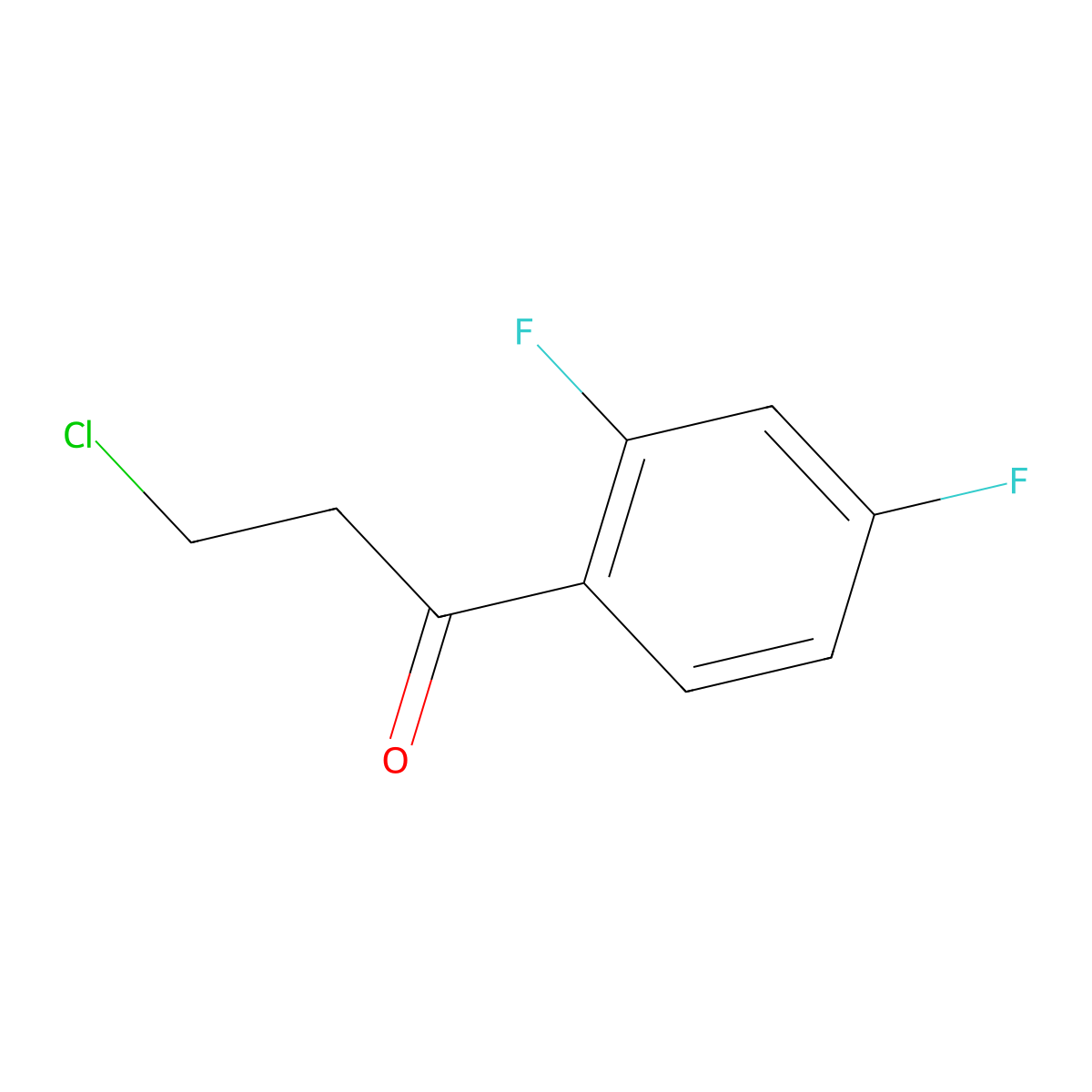 3-Chloro-1-(2,4-difluorophenyl)propan-1-one molecular structure, CAS 184099-84-1
