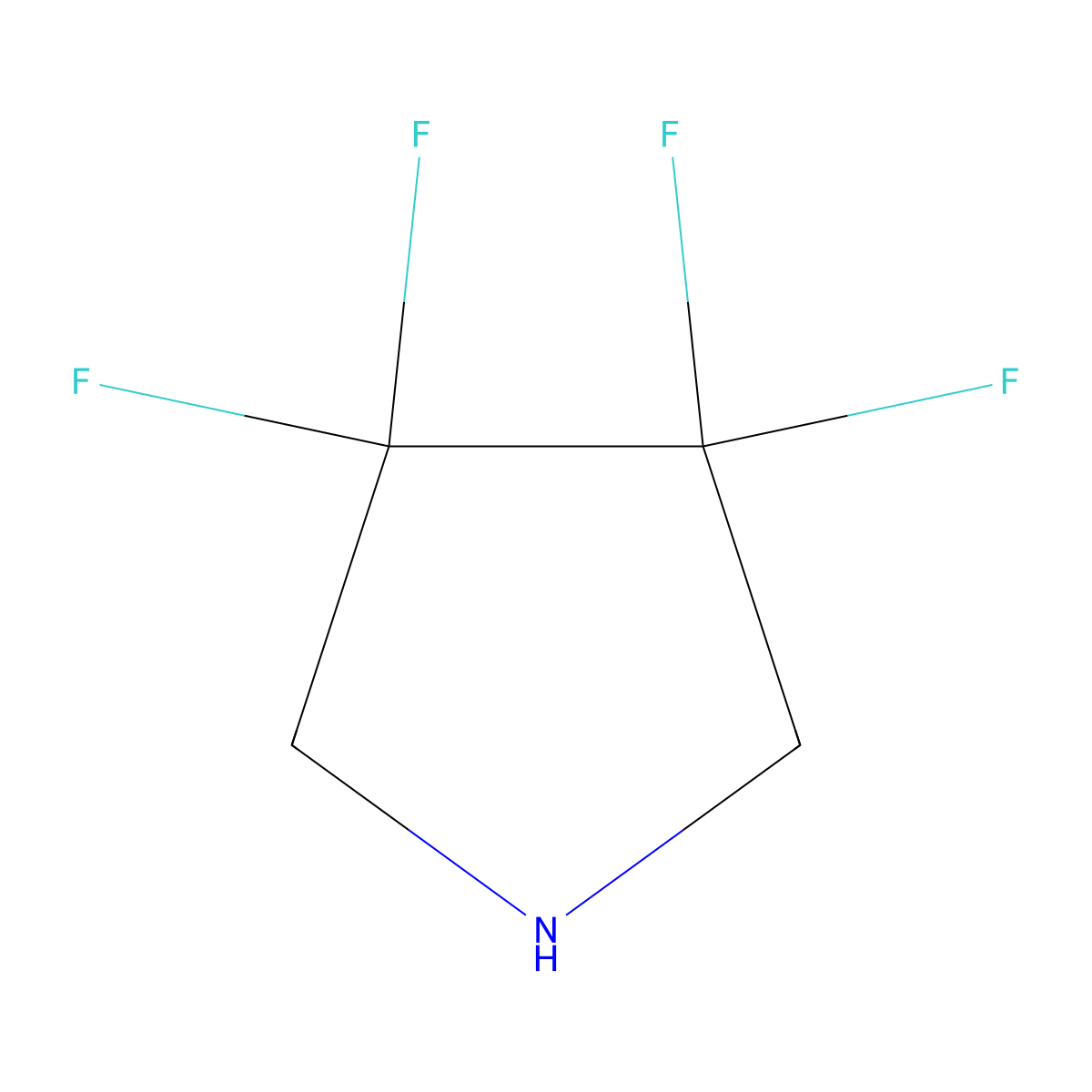 3,3,4,4-Tetrafluoropyrrolidine molecular structure, CAS 1841-00-5