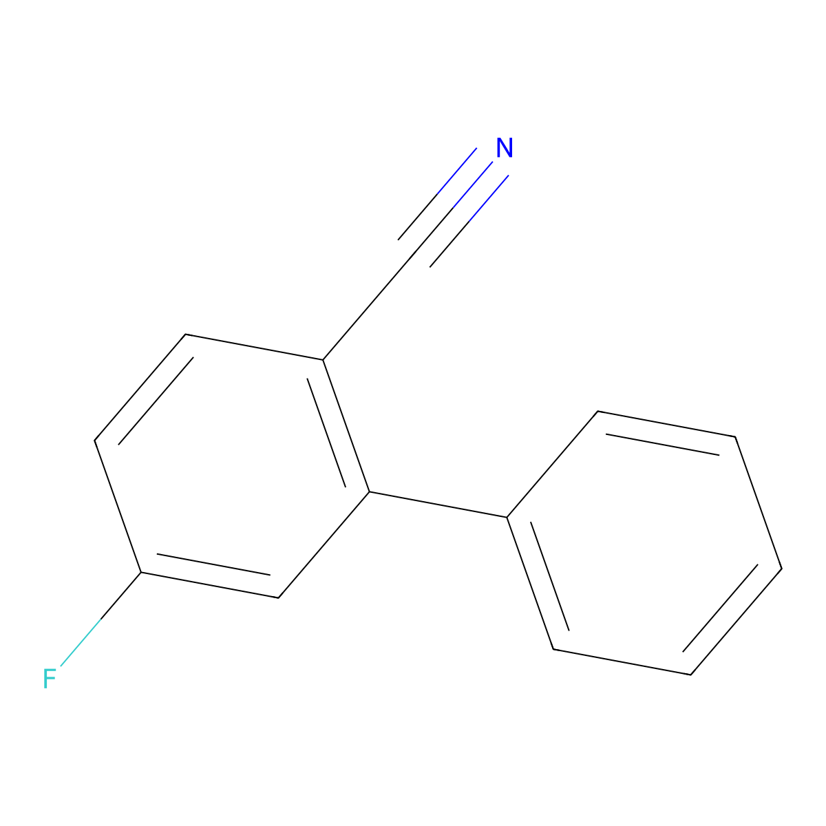 5-Fluoro-[1,1'-biphenyl]-2-carbonitrile molecular structure, CAS 1841-43-6