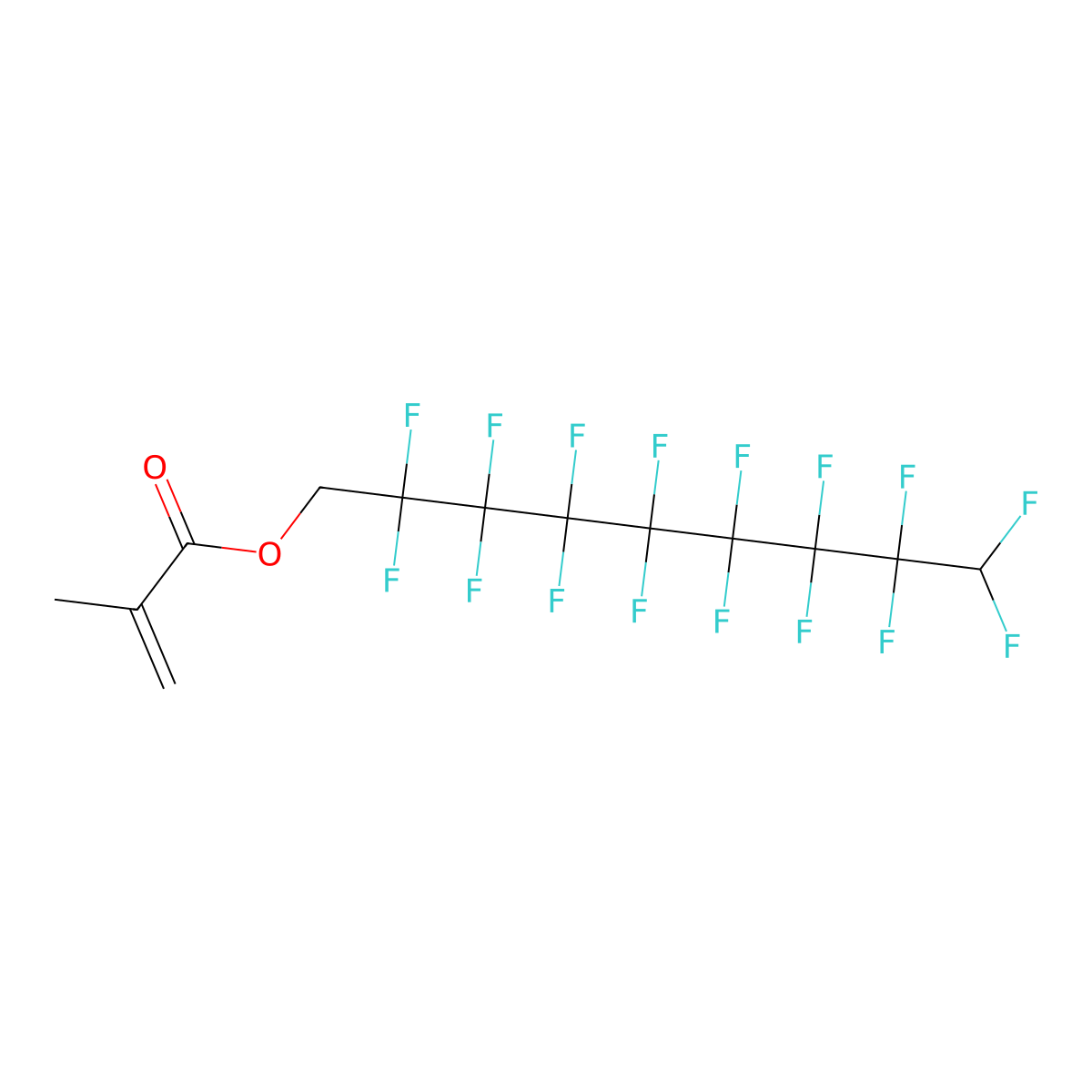 2,2,3,3,4,4,5,5,6,6,7,7,8,8,9,9-Hexadecafluorononyl methacrylate molecular structure, CAS 1841-46-9