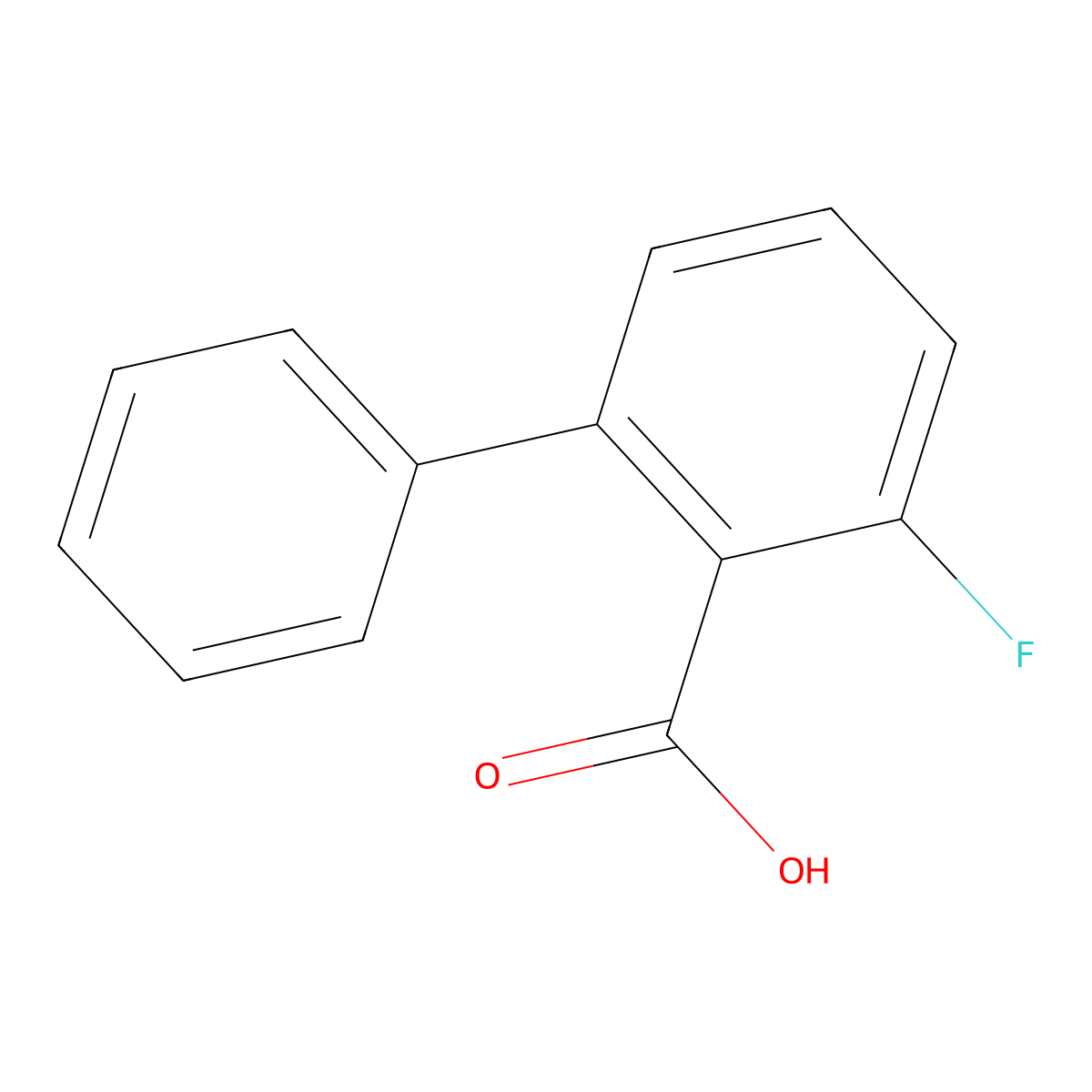 6-Fluoro-2-phenylbenzoic acid molecular structure, CAS 1841-56-1