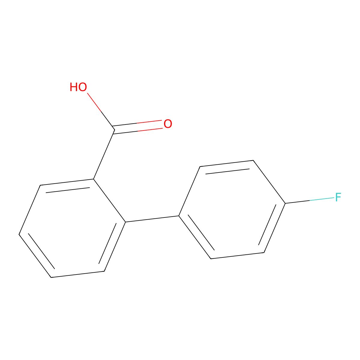 2-(4-Fluorophenyl)benzoic acid molecular structure, CAS 1841-57-2