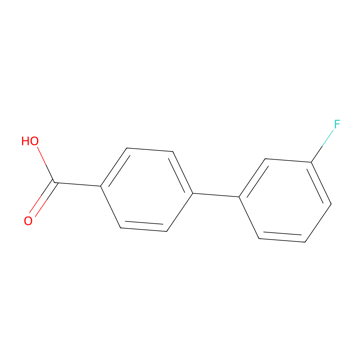 3'-Fluoro-biphenyl-4-carboxylic acid molecular structure, CAS 1841-58-3