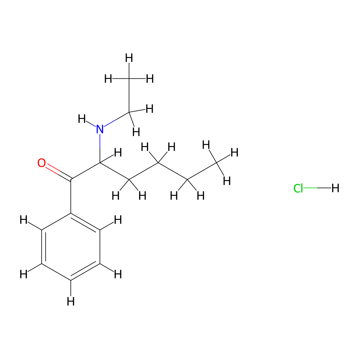 N-Ethylhexedrone hydrochloride molecular structure, CAS 18410-62-3