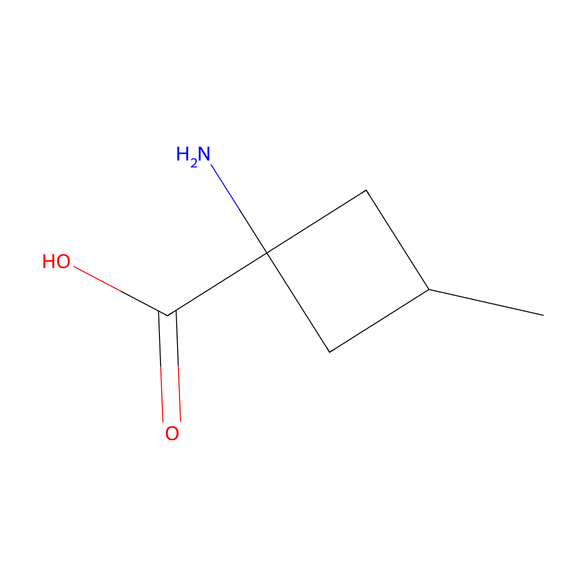 1-Amino-3-methylcyclobutane-1-carboxylic acid molecular structure, CAS 184103-74-0