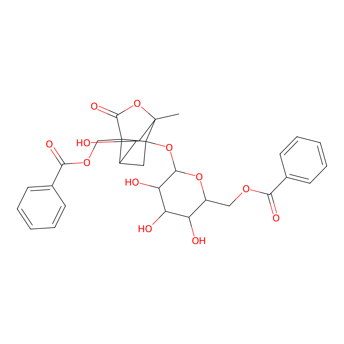 Benzoylalbiflorin molecular structure, CAS 184103-78-4