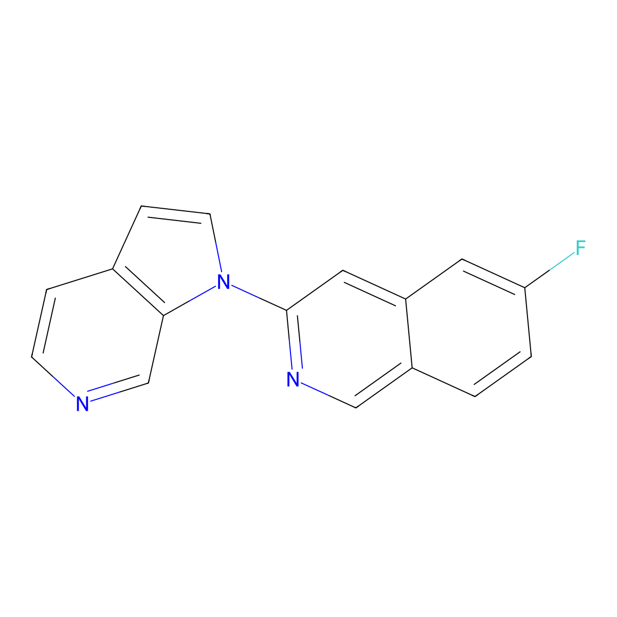 6-Fluoro-3-(1H-pyrrolo[2,3-C]pyridin-1-YL)isoquinoline molecular structure, CAS 1841078-78-1