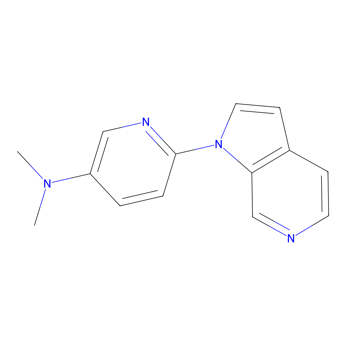 N,N-Dimethyl-6-(1H-pyrrolo[2,3-C]pyridin-1-YL)pyridin-3-amine molecular structure, CAS 1841078-79-2