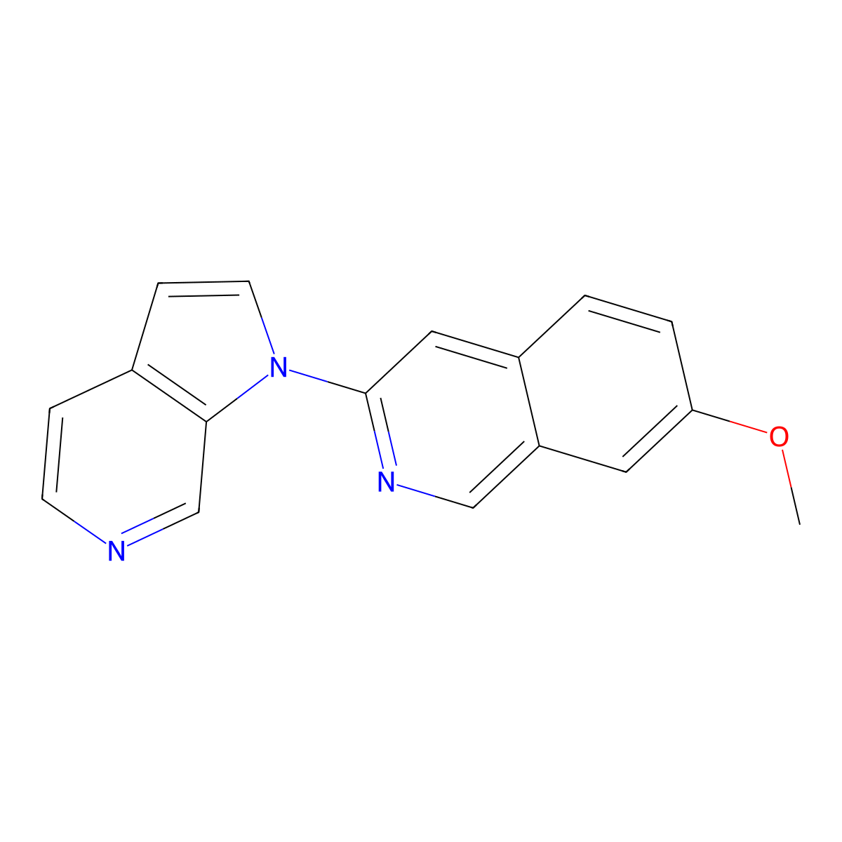 7-Methoxy-3-(1H-pyrrolo[2,3-C]pyridin-1-YL)isoquinoline molecular structure, CAS 1841078-82-7