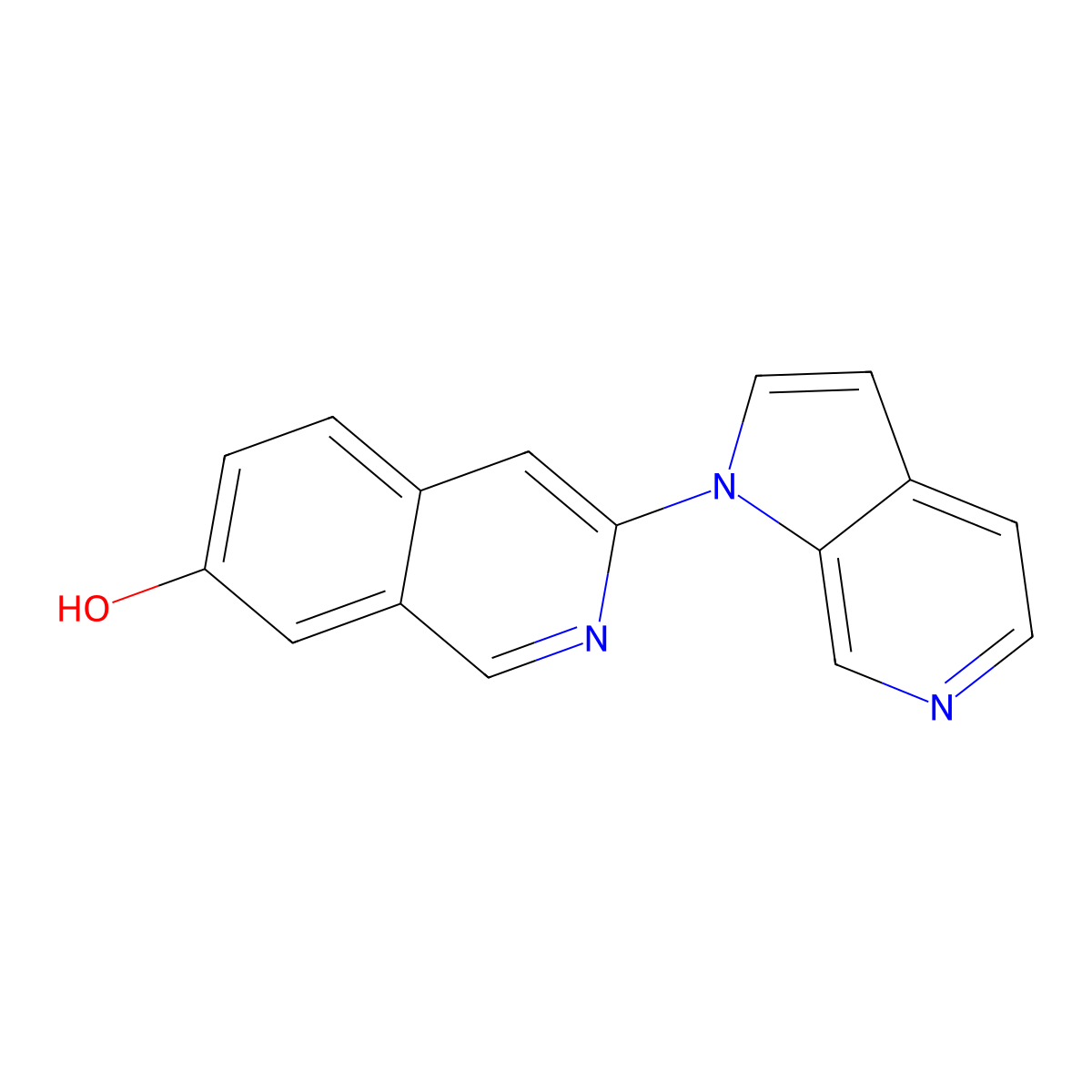 3-(1H-Pyrrolo[2,3-C]pyridin-1-YL)isoquinolin-7-OL molecular structure, CAS 1841078-84-9