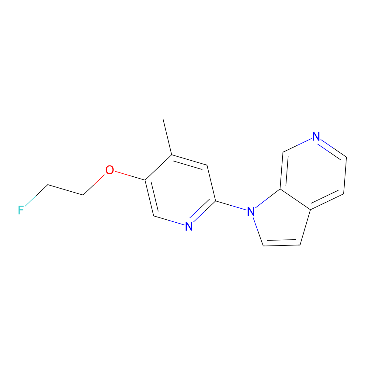 1-(5-(2-Fluoroethoxy)-4-methylpyridin-2-YL)-1H-pyrrolo[2,3-C]pyridine molecular structure, CAS 1841079-01-3