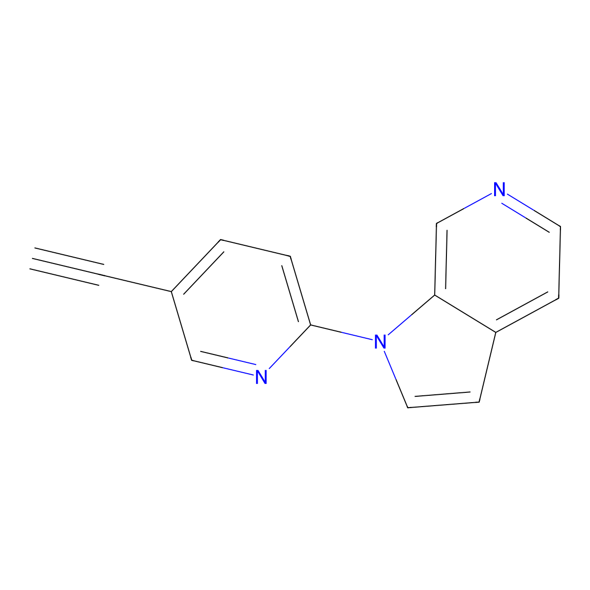 1-(5-Ethynylpyridin-2-YL)-1H-pyrrolo[2,3-C]pyridine molecular structure, CAS 1841079-80-8