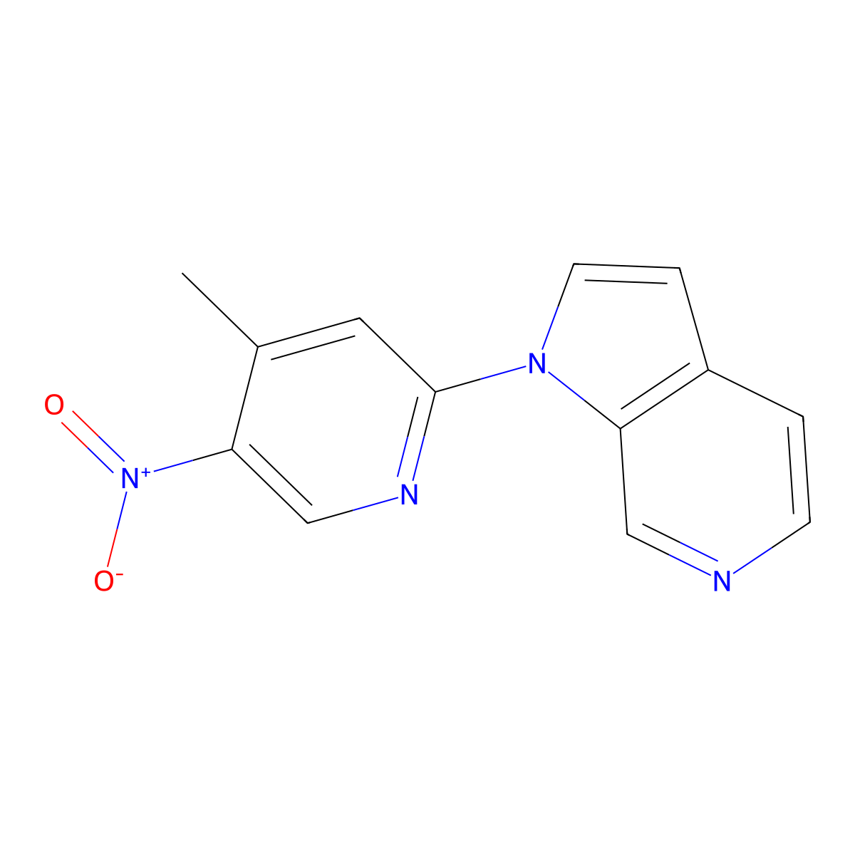 1-(4-Methyl-5-nitropyridin-2-YL)-1H-pyrrolo[2,3-C]pyridine molecular structure, CAS 1841079-83-1