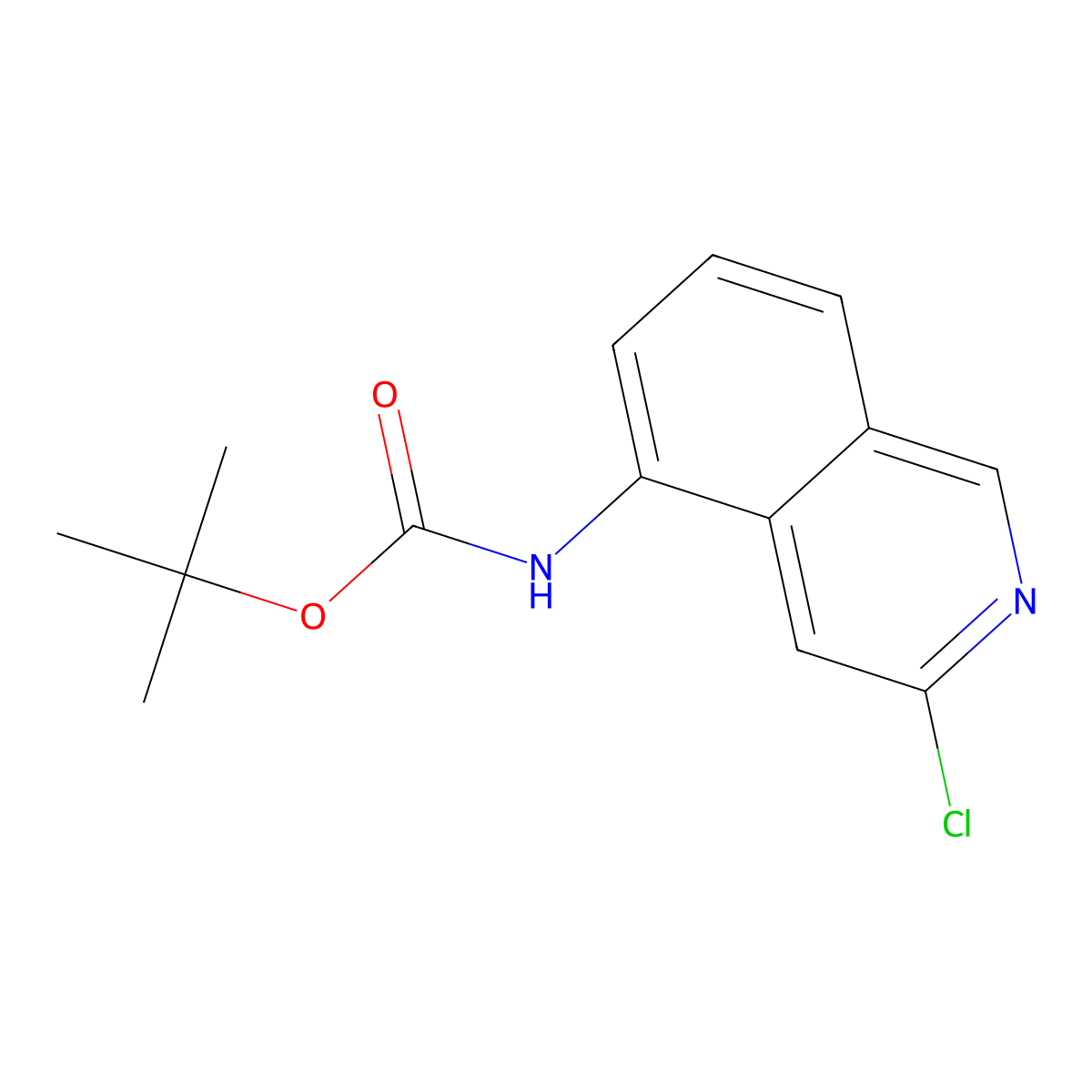 Tert-butyl (3-chloroisoquinolin-5-YL)carbamate molecular structure, CAS 1841079-86-4