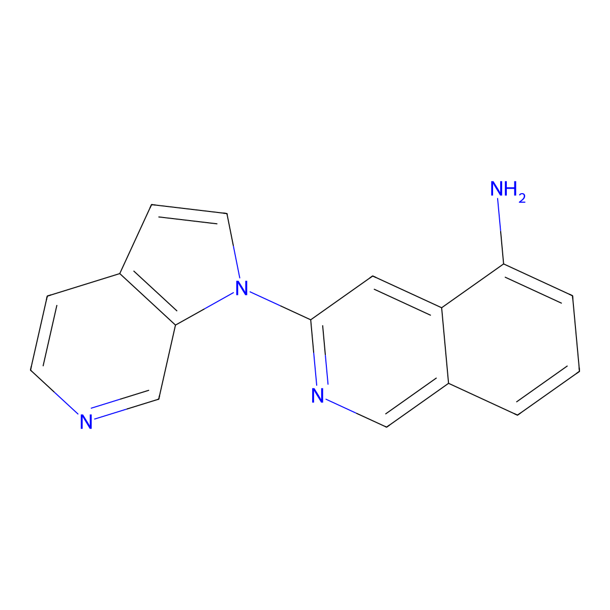 5-Amino-3-(pyrrolo[2,3-c]pyridin-1-yl)isoquinoline molecular structure, CAS 1841079-88-6