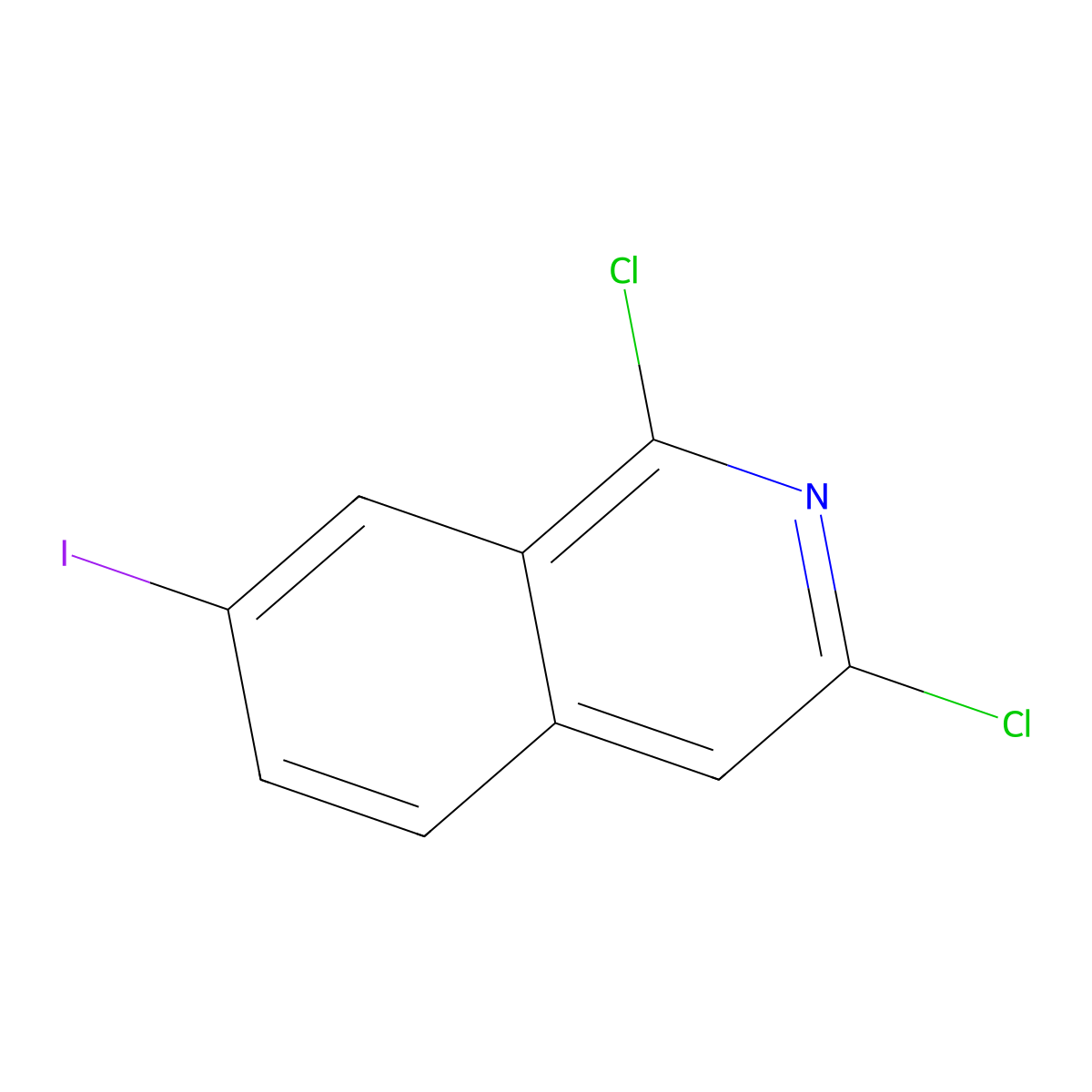 1,3-Dichloro-7-iodoisoquinoline molecular structure, CAS 1841079-90-0