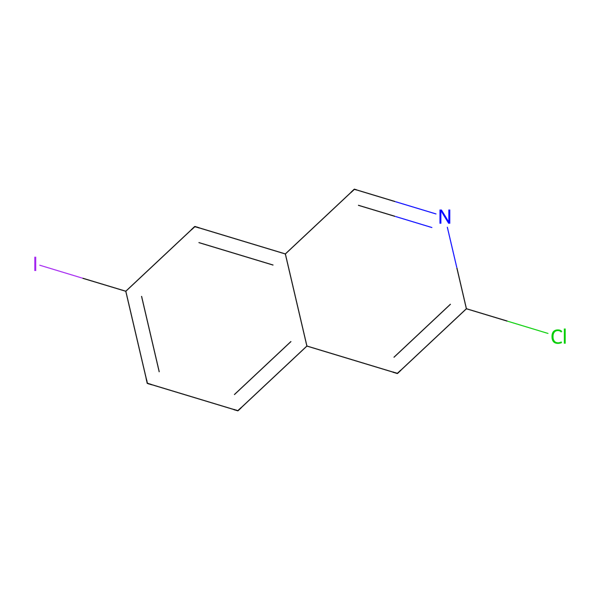 3-Chloro-7-iodoisoquinoline molecular structure, CAS 1841079-91-1