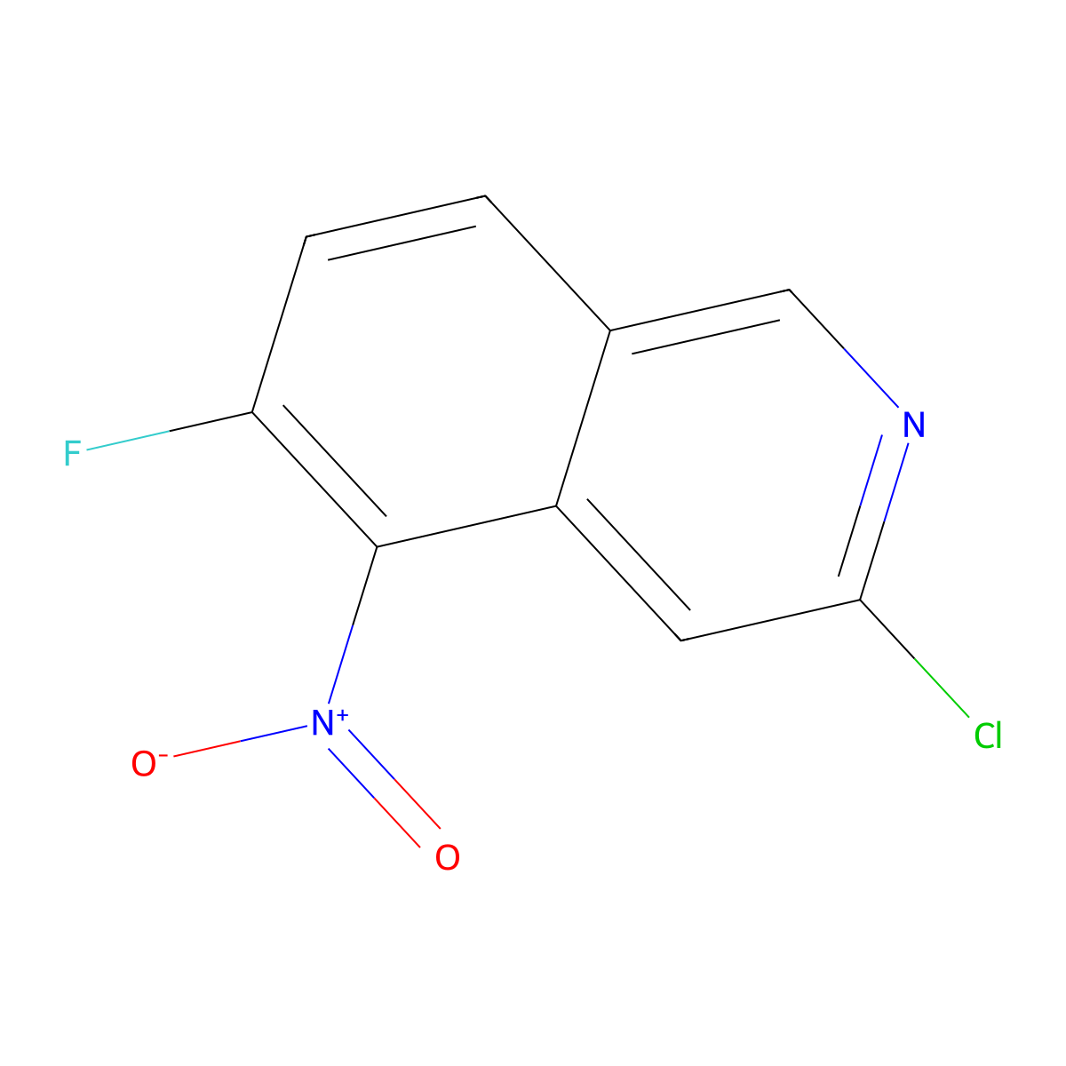 3-Chloro-6-fluoro-5-nitroisoquinoline molecular structure, CAS 1841079-94-4