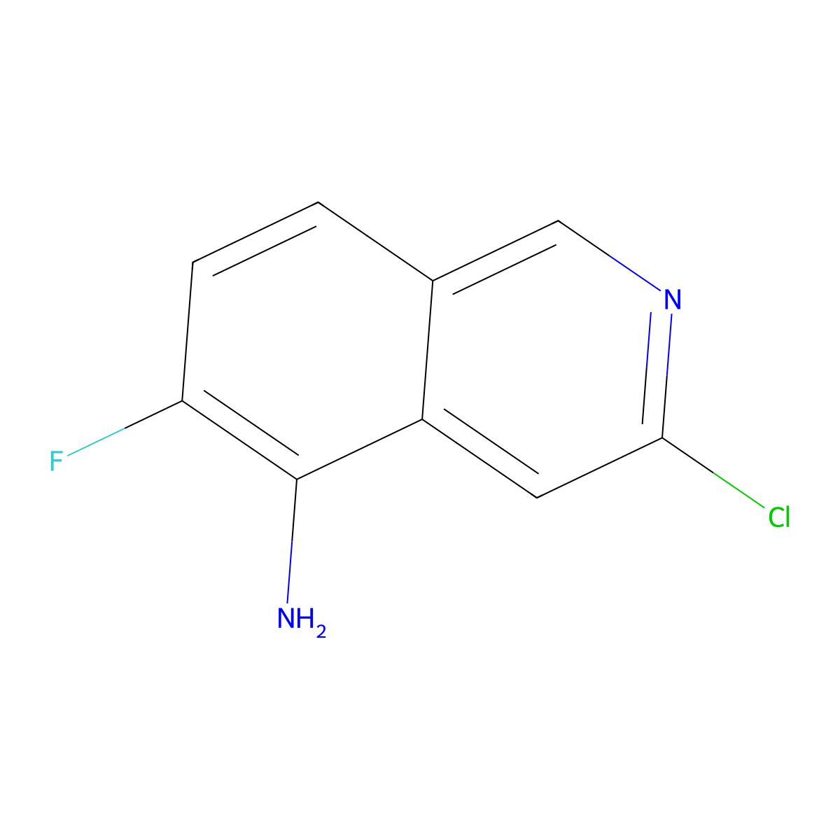 3-Chloro-6-fluoroisoquinolin-5-amine molecular structure, CAS 1841079-95-5
