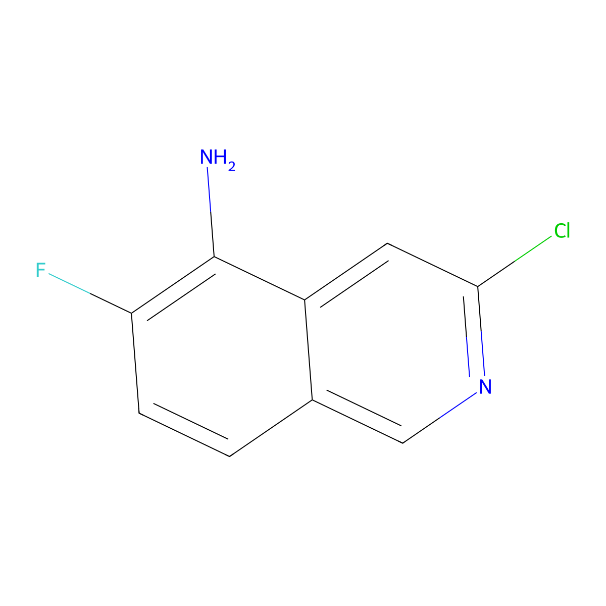 3-Chloro-6-fluoroisoquinolin-5-amine molecular structure, CAS 1841079-95-5