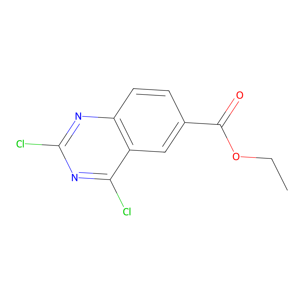 Ethyl 2,4-dichloroquinazoline-6-carboxylate molecular structure, CAS 1841081-27-3
