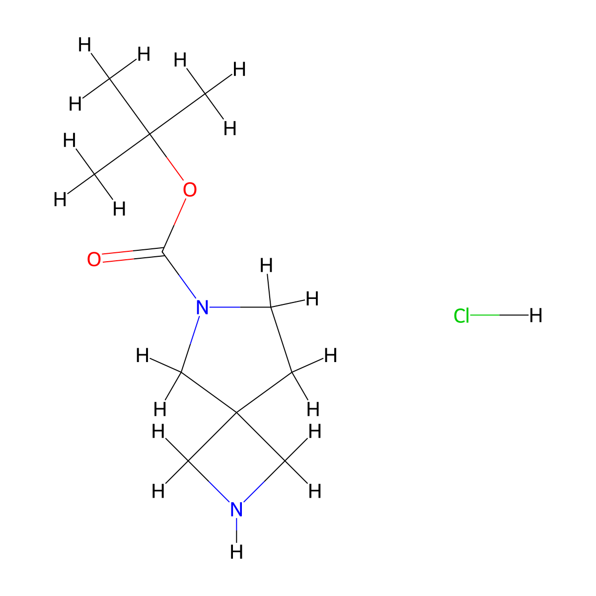 tert-Butyl 2,6-diazaspiro(3.4)octane-6-carboxylate hydrochloride molecular structure, CAS 1841081-35-3