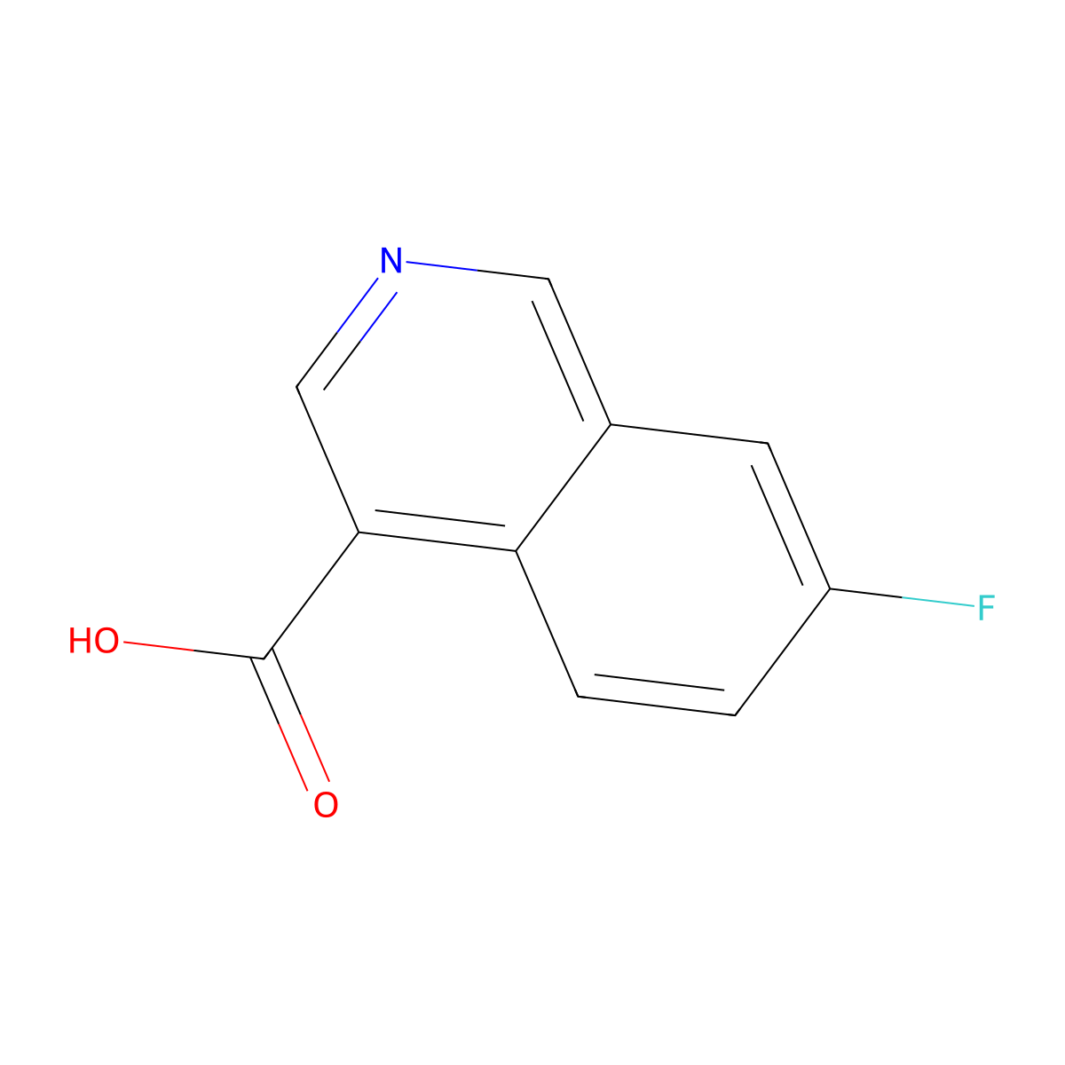 7-Fluoroisoquinoline-4-carboxylic acid molecular structure, CAS 1841081-40-0