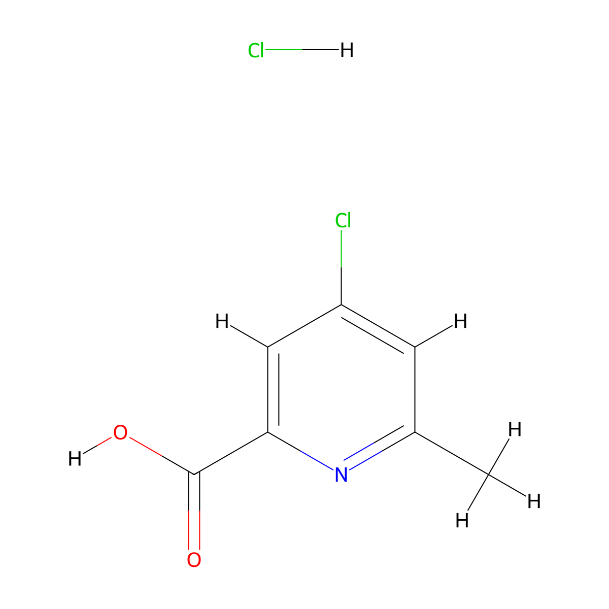 4-Chloro-6-methylpicolinic acid hydrochloride molecular structure, CAS 1841081-42-2