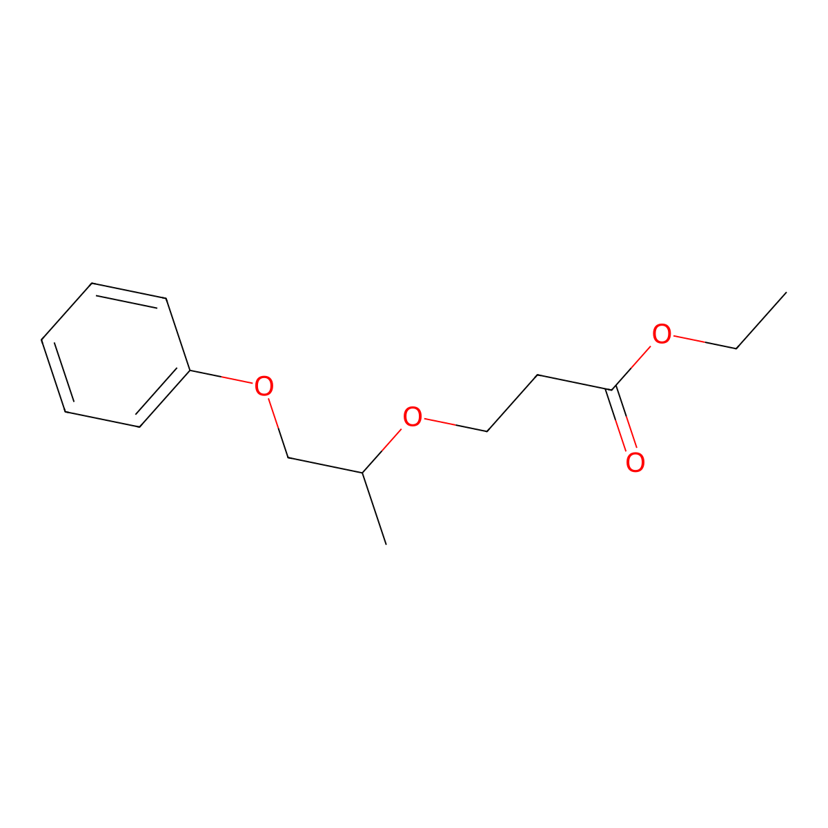 Ethyl 3-((1-phenoxypropan-2-yl)oxy)propanoate molecular structure, CAS 1841081-43-3