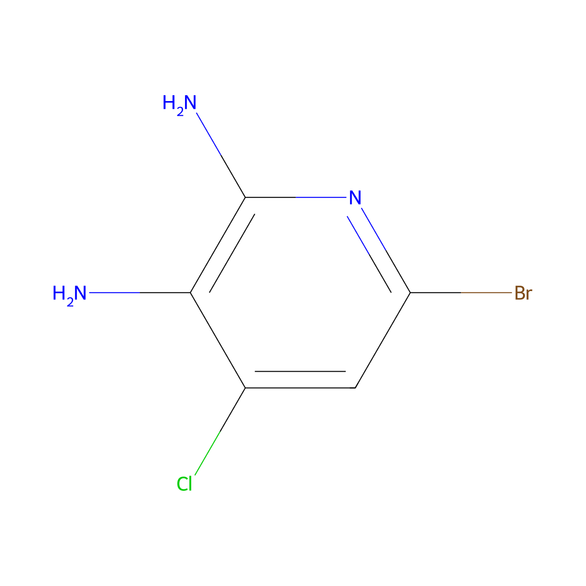 6-Bromo-4-chloropyridine-2,3-diamine molecular structure, CAS 1841081-44-4