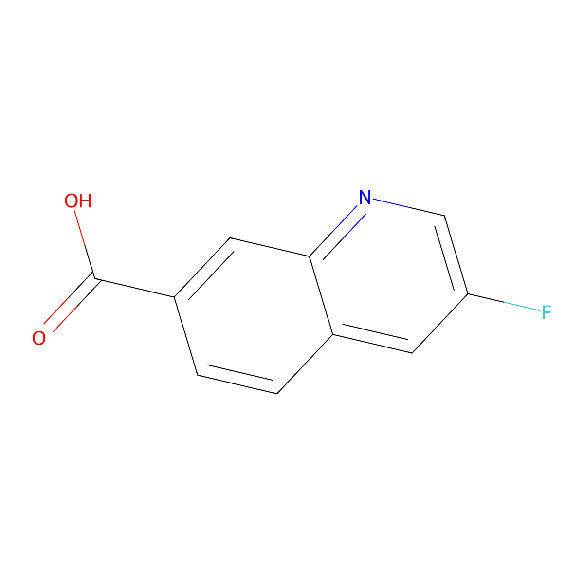 3-Fluoroquinoline-7-carboxylic acid molecular structure, CAS 1841081-50-2