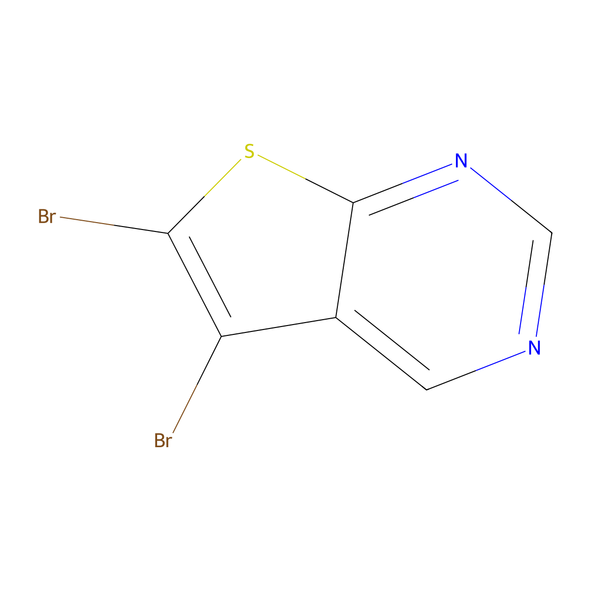 5,6-Dibromothieno[2,3-d]pyrimidine molecular structure, CAS 1841081-51-3