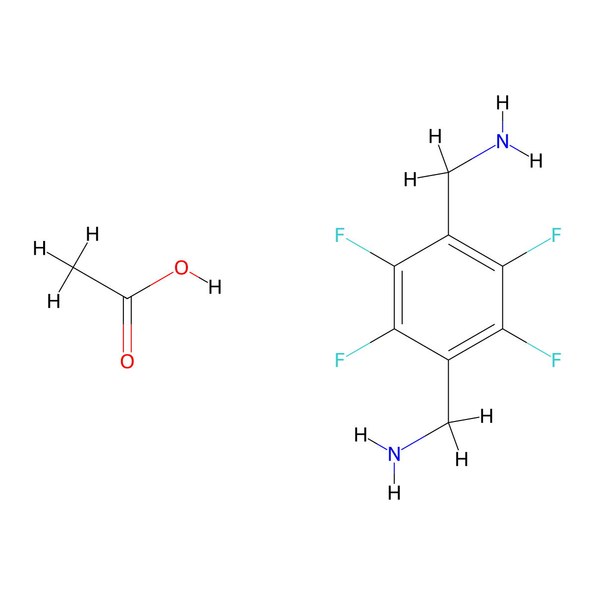 (Perfluoro-1,4-phenylene)dimethanamine acetate molecular structure, CAS 1841081-54-6