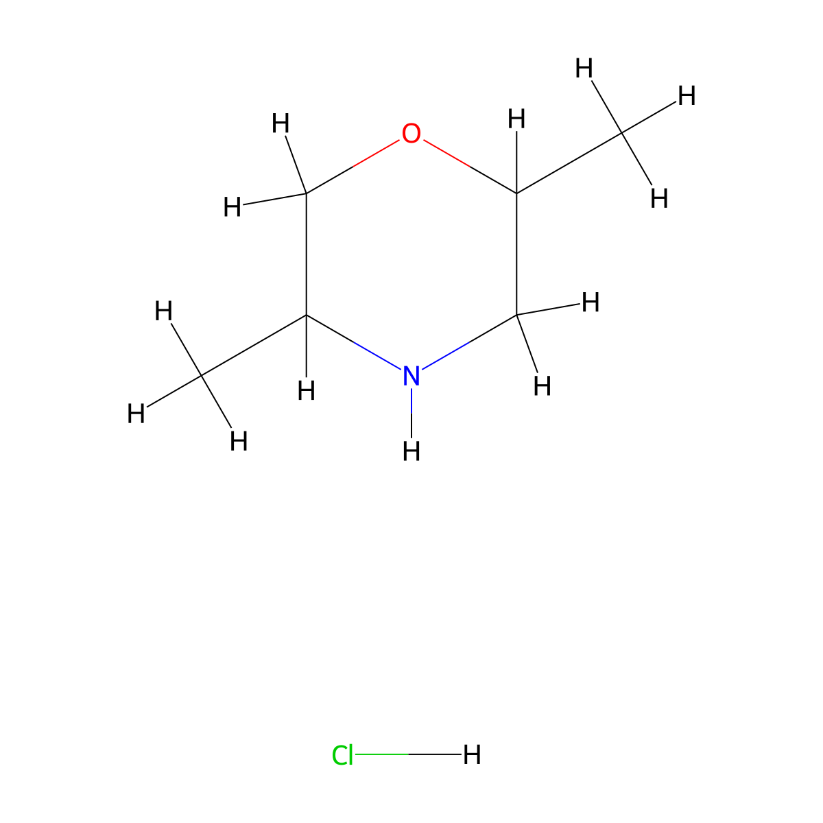 2,5-Dimethylmorpholine hydrochloride molecular structure, CAS 1841081-65-9