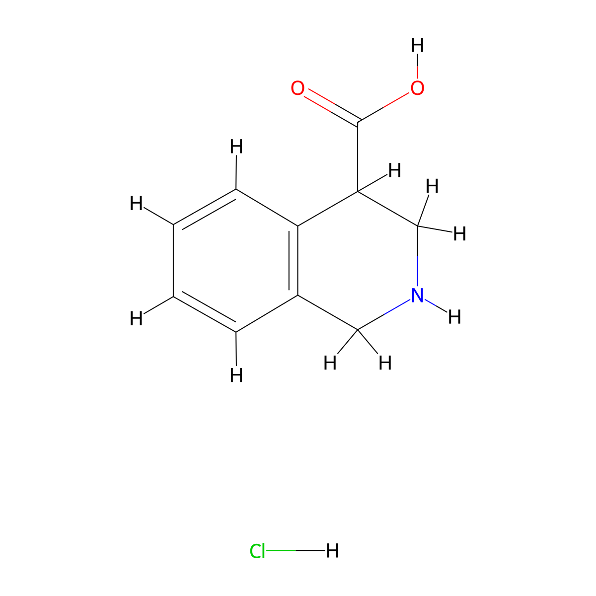 1,2,3,4-Tetrahydroisoquinoline-4-carboxylic acid hydrochloride molecular structure, CAS 1841081-68-2