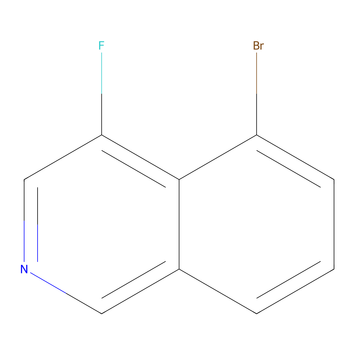 5-Bromo-4-fluoroisoquinoline molecular structure, CAS 1841081-73-9