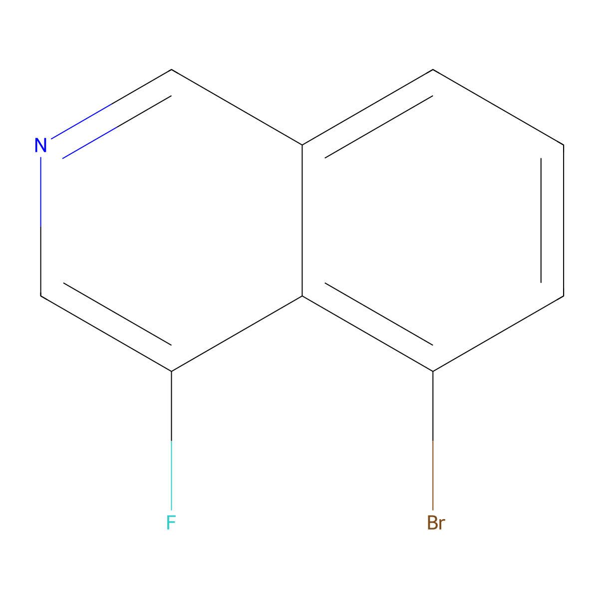 5-Bromo-4-fluoroisoquinoline molecular structure, CAS 1841081-73-9
