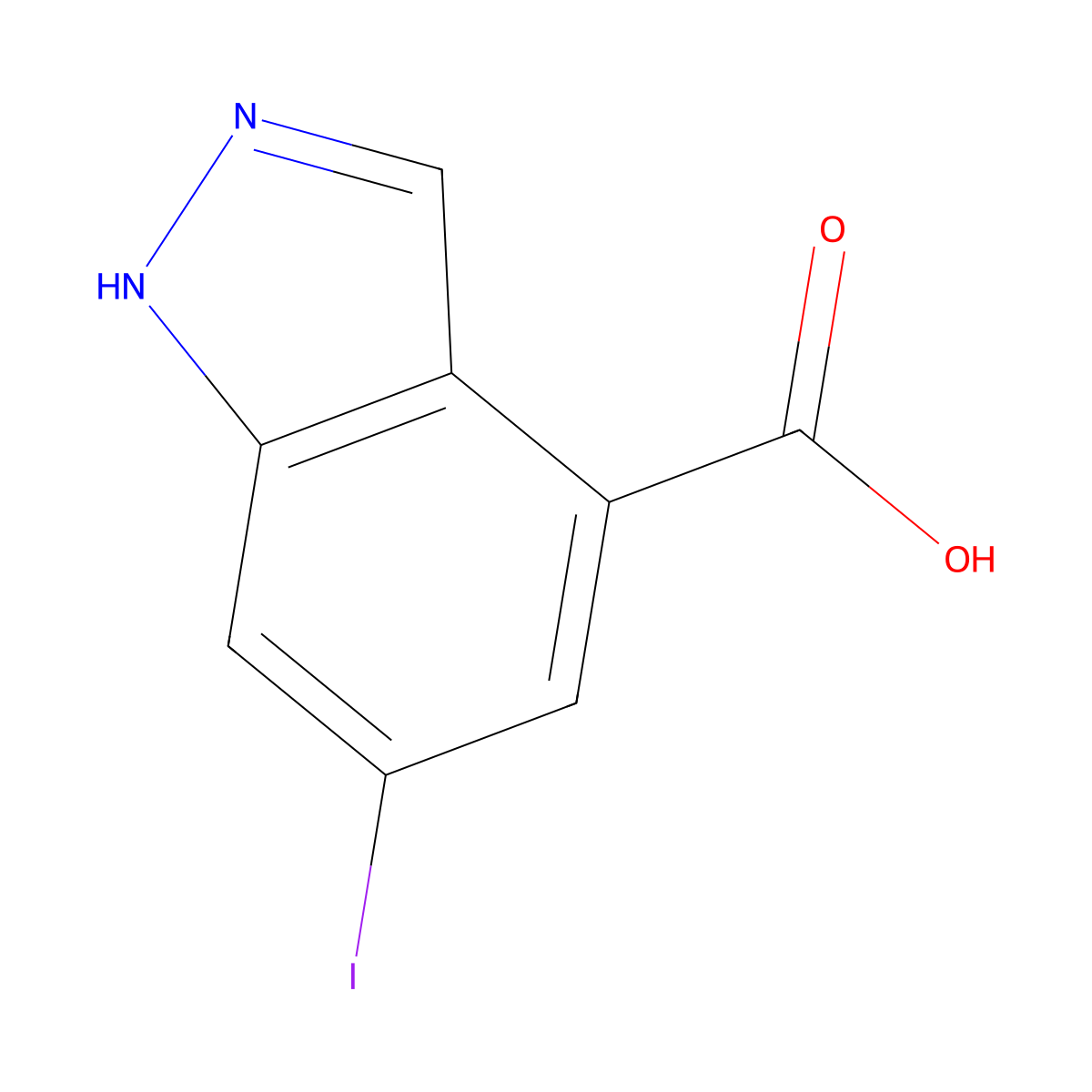 6-Iodo-1H-indazole-4-carboxylic acid molecular structure, CAS 1841081-77-3