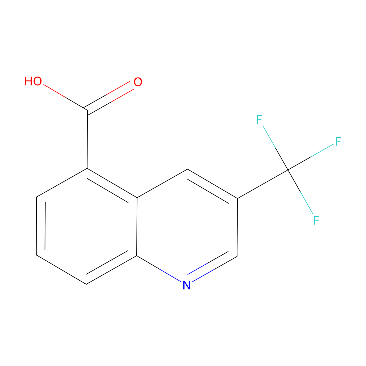 3-(Trifluoromethyl)quinoline-5-carboxylic acid molecular structure, CAS 1841081-82-0